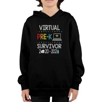 Last Day Of School Virtual Pre-K Survivor 2020-2021 Ver2 Youth Hoodie | Mazezy CA