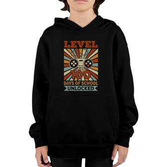 Level 100 Days Vintage 100Th Day Teacher 100 Days Of School Youth Hoodie | Mazezy