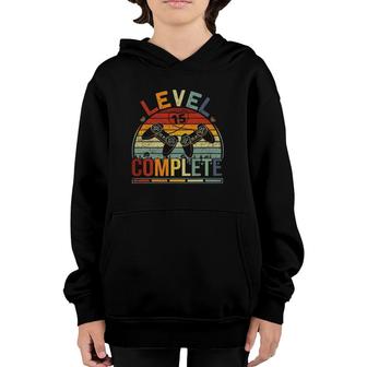Level 15 Complete Retro Video Gamer Couple 15Th Anniversary Youth Hoodie | Mazezy