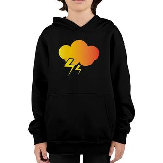 Lightning Thunder Bolt Storm Flash Cloud Strikes Gift Youth Hoodie | Mazezy