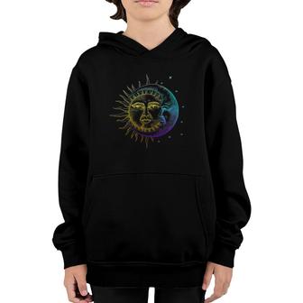 Live By The Sun Love By The Moon Spirituality Gift Bohemian Youth Hoodie | Mazezy CA