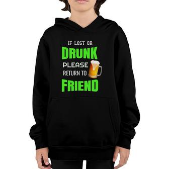 Lost Or Drunk Friend Beer Funny Best Buddies Bar Couple Youth Hoodie | Mazezy