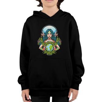 Love Mother Earth Day Save Our Planet Environment Green Youth Hoodie | Mazezy DE