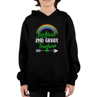 Luckiest 2Nd Grade Teacher St Patrick's Day 2Nd Grade Teacher Youth Hoodie | Mazezy