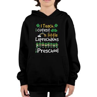 Lucky Leprechauns St Patricks Day Preschool Teacher Youth Hoodie | Mazezy