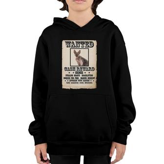 Lykoi Kitten Wanted Poster Cat Youth Hoodie | Mazezy