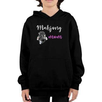 Mahjong Mom Mah Jongg Tiles Mama Chinese Game Mother Cards Youth Hoodie | Mazezy
