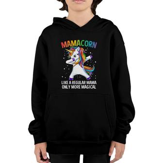 Mamacorn Dabbing Unicorn Mama Funny Mothers Day Youth Hoodie | Mazezy