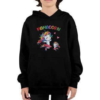 Mamacorn Unicorn Mama Ballerina Ballet Dancer Mother's Day Gift Youth Hoodie | Mazezy
