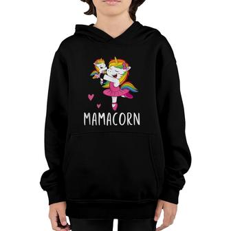 Mamacorn Unicorn Mama Ballerina Mother's Day Gift Youth Hoodie | Mazezy