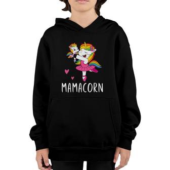 Mamacorn Unicorn Mama Ballerina Mother's Day Youth Hoodie | Mazezy