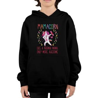 Mamacorn Unicorn Mama Mother's Day Gift For Ladies And Mommy Youth Hoodie | Mazezy