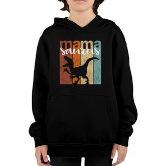 Mamasaurus Family Gift Vintage Youth Hoodie | Mazezy