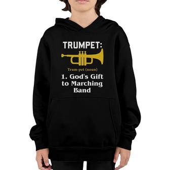 Marching Band Trumpet Gift For A Trumpet Player Youth Hoodie | Mazezy