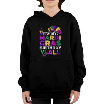 Mardi Gras Carnival It's My Mardi Gras Birthday Cajun Youth Hoodie | Mazezy