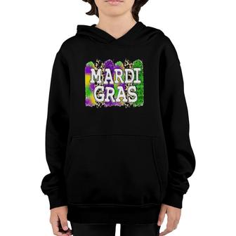 Mardi Gras Leopard Sparkle Cheetah Parade 2022 Carnival Youth Hoodie | Mazezy UK