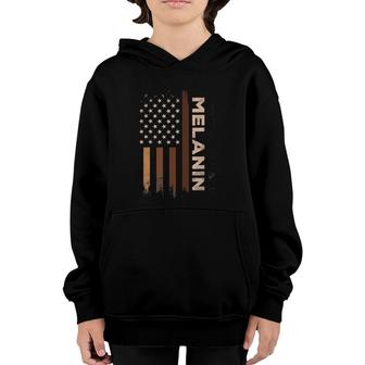 Melanin Shades American Flag Black History African Pride Youth Hoodie | Mazezy
