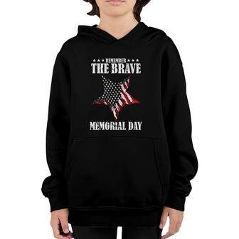 Memorial Day 2022 Remember The Brave Memorial Day Youth Hoodie | Mazezy