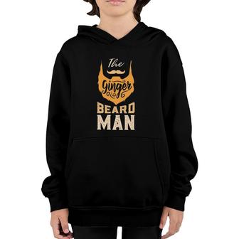 Mens Funny Ginger Beard Man Youth Hoodie | Mazezy
