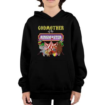 Mens Godmother Of The Birthday Ringmaster Kids Circus Party Youth Hoodie | Mazezy