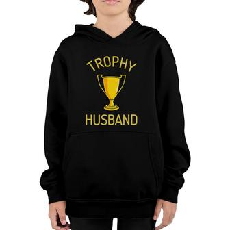 Mens Trophy Husband Unique Anniversary Gift Spouse Birthday Youth Hoodie | Mazezy