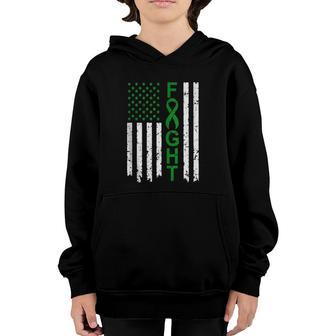 Mental Health Awareness American Flag Distresse Funny Youth Hoodie | Mazezy