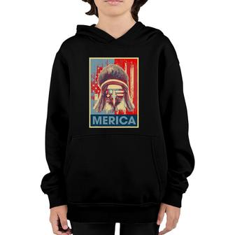 Merica Eagle Mullet 4Th Of July Vintage American Us Flag Youth Hoodie | Mazezy