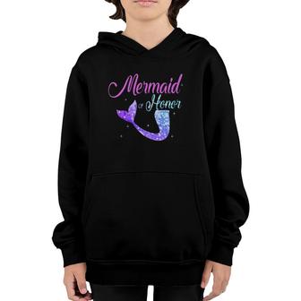 Mermaid Of Honor Maid Bridesmaid Mother's Day Gift Youth Hoodie | Mazezy