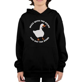 Mess With The Honk You Get The Bonk Goose Game Youth Hoodie | Mazezy