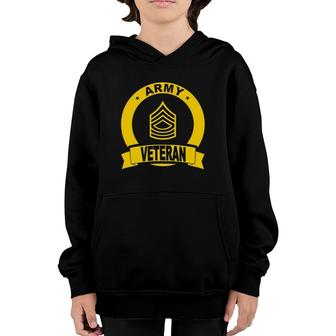 Military Master Sergeant Army Veteran Youth Hoodie | Mazezy