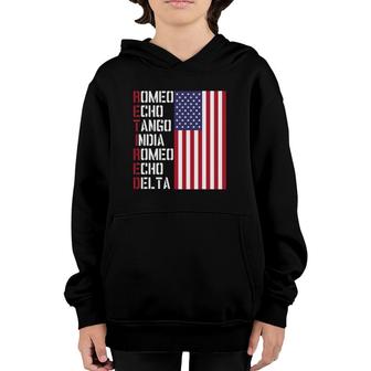Military Police Pilot Retirement Gift Phonetic Alphabet Youth Hoodie | Mazezy