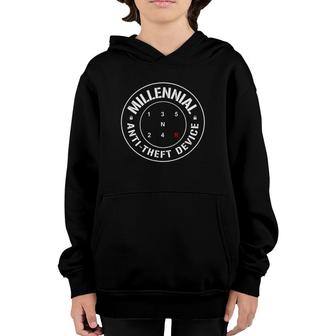 Millennial Stick Shif Manual Transmission Car Tee Youth Hoodie | Mazezy