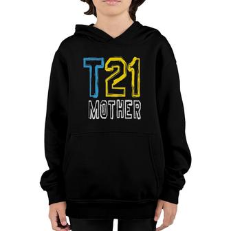 Modern T21 Mother Down Syndrome Mom Youth Hoodie | Mazezy AU