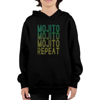 Mojito Repeat Rum Cocktail Drinkers Mojito Day July 11 Youth Hoodie | Mazezy