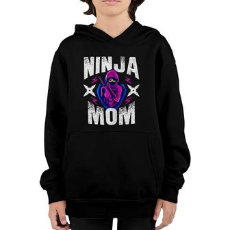 Mom Ninja Martial Arts Funny Fighter Mama Mommy Mother Youth Hoodie | Mazezy