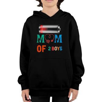 Mom Of 2 Boys Gift From Son Mothers Day Birthday Youth Hoodie | Mazezy