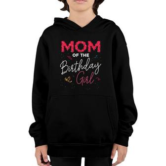 Mom Of The Birthday Girl Family Donut Matching Funny Quote Youth Hoodie | Mazezy