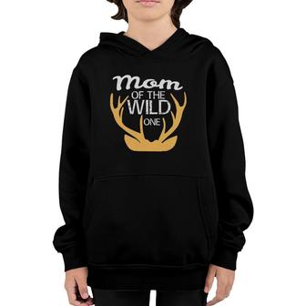Mom Of The Wild One 1St Birthday Mother Gift Youth Hoodie | Mazezy