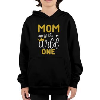 Mom Of The Wild One Baby First Birthday Funny Gift Youth Hoodie | Mazezy