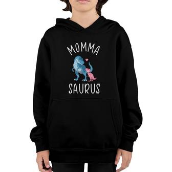 Mommasaurus Funny Mother's Day Dinosaur Youth Hoodie | Mazezy