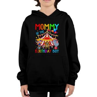 Mommy Of The Birthday Boy Circus Mommy Themed Carnival Party Youth Hoodie | Mazezy