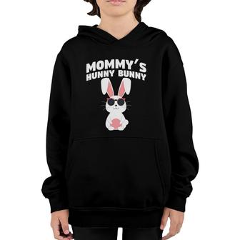 Mommy's Hunny Bunny Easter Egg Hunts Cute Rabbit Youth Hoodie | Mazezy