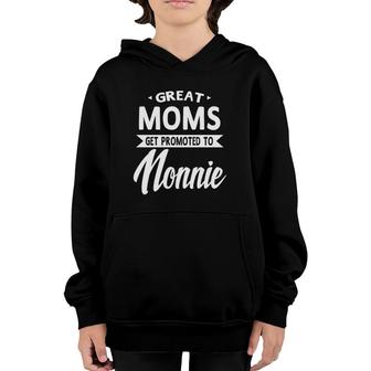 Moms Get Promoted To Nonnie Mother's Day Gift Grandma Youth Hoodie | Mazezy