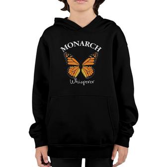 Monarch Whisperer Cute Butterfly Lover Gift Youth Hoodie | Mazezy