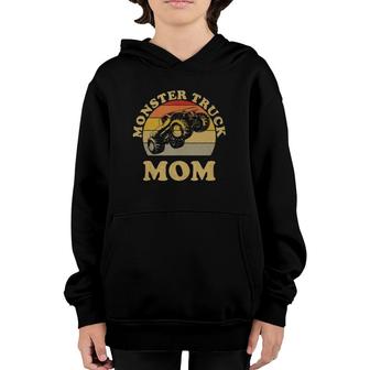 Monster Truck Mom Retro Vintage Monster Truck Youth Hoodie | Mazezy