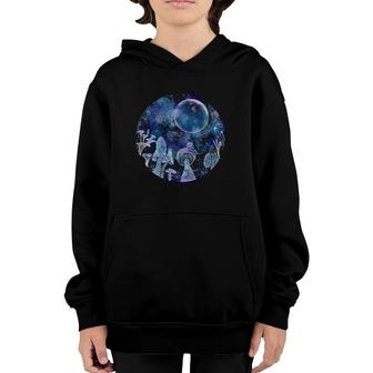Moon And Mushrooms Men Women Gift Youth Hoodie | Mazezy