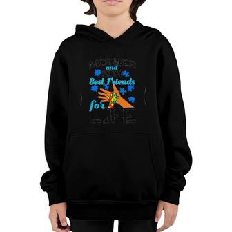 Mother And Son Best Friends For Life Autism Awareness Version Youth Hoodie | Mazezy