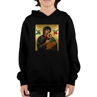 Mother Mary And Jesus Christian Youth Hoodie | Mazezy