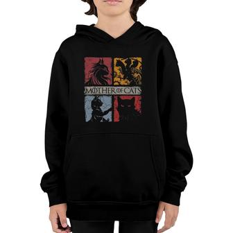 Mother Of Cats - Cat Lovers Cat Mom Fabulous Youth Hoodie | Mazezy