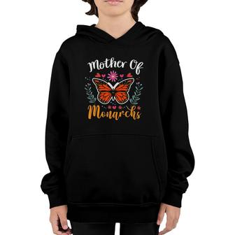 Mother Of Monarchs - Mother's Day Monarch Butterfly Gift Youth Hoodie | Mazezy UK